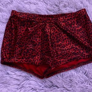 red cheetah print crazy pants